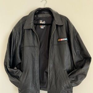 Vintage NASCAR 2000 Genuine Leather Jacket Size Large